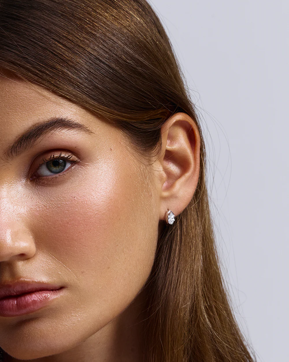 Cleo Marquise Diamond Huggies - Image 4