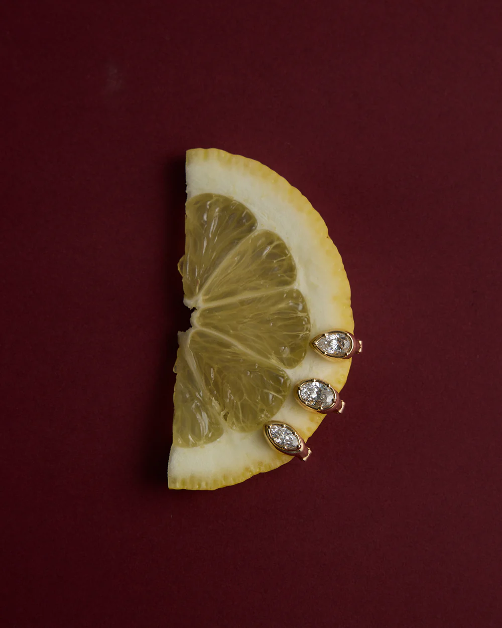 Cleo Oval Diamond Huggies - Image 5