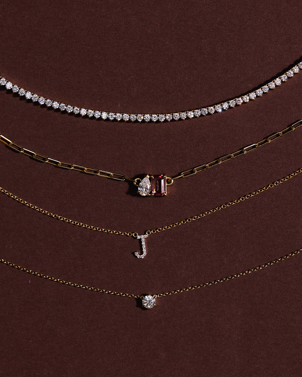 Diamond Initial Necklace - Image 6